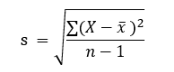 Standard deviation formula