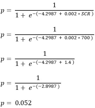 Logistic Regression Probability Calculations