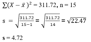 Standard deviation Calculation